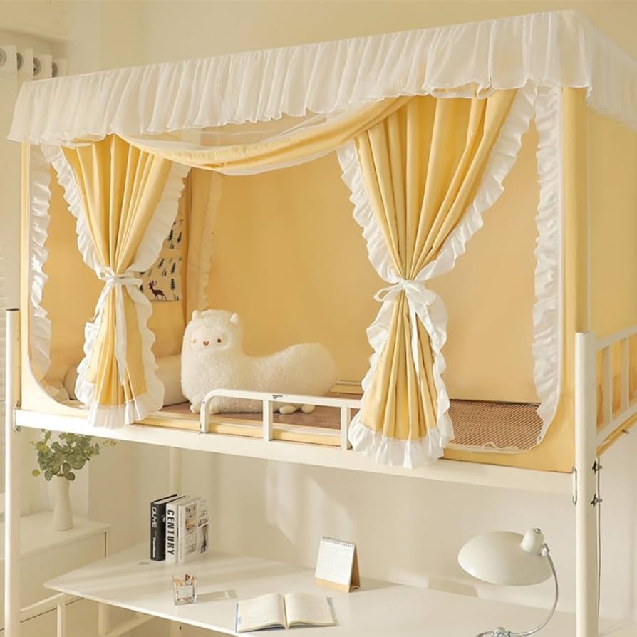 Amazon｜Aeroor蚊帳一人用 おしゃれベッド用 学生寮 上段と下段蚊帳