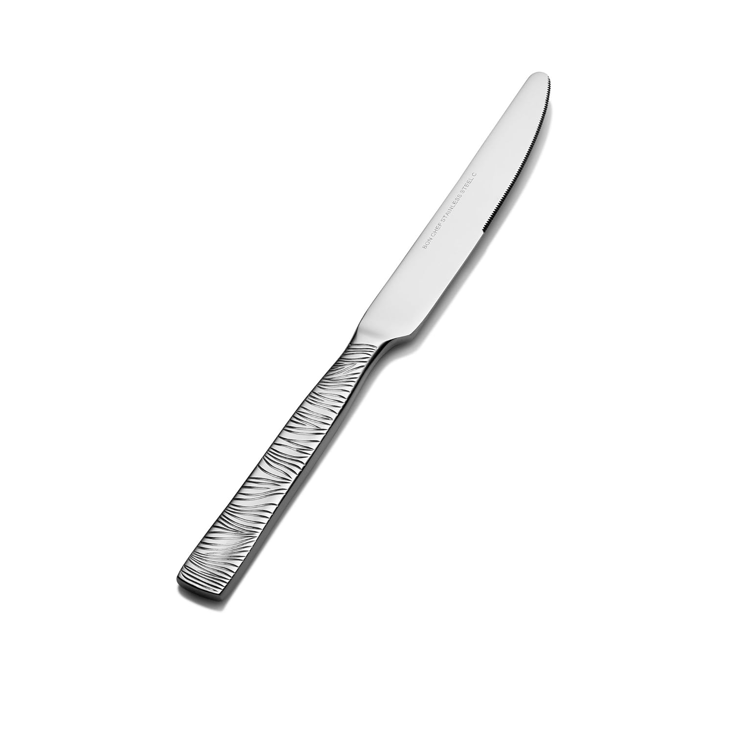 Bon Chef S2912 Stainless Steel 18/8 Safari Solid Handle European Dinner Knife, 9-27/32" Length (Pack of 12)