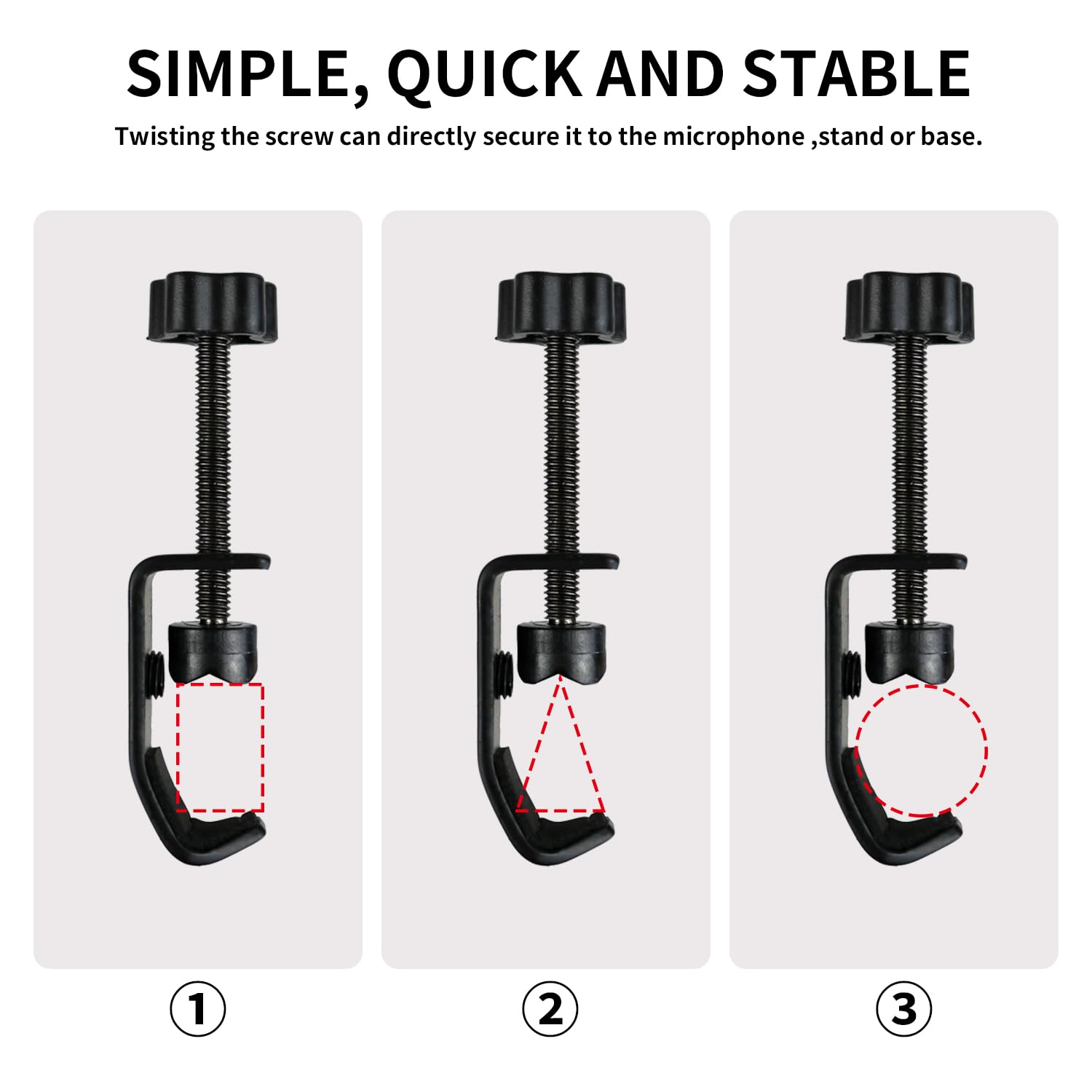 Professional Pop Filter,Liyirui 6" Mic Pop Filter,Dual Layered Studio Pop Filter Mask Shield with C-Clamp,360deg Gooseneck Clip Stabilizing Arm For Microphone,Boom Arm,Stands (Pop Filter Only) - Image 3