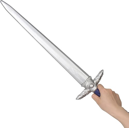 Miniatura 7 de Espada corta medieval de 23 pulgadas de espada vikinga falsa de espuma, disfraz de Halloween, accesorios de juego