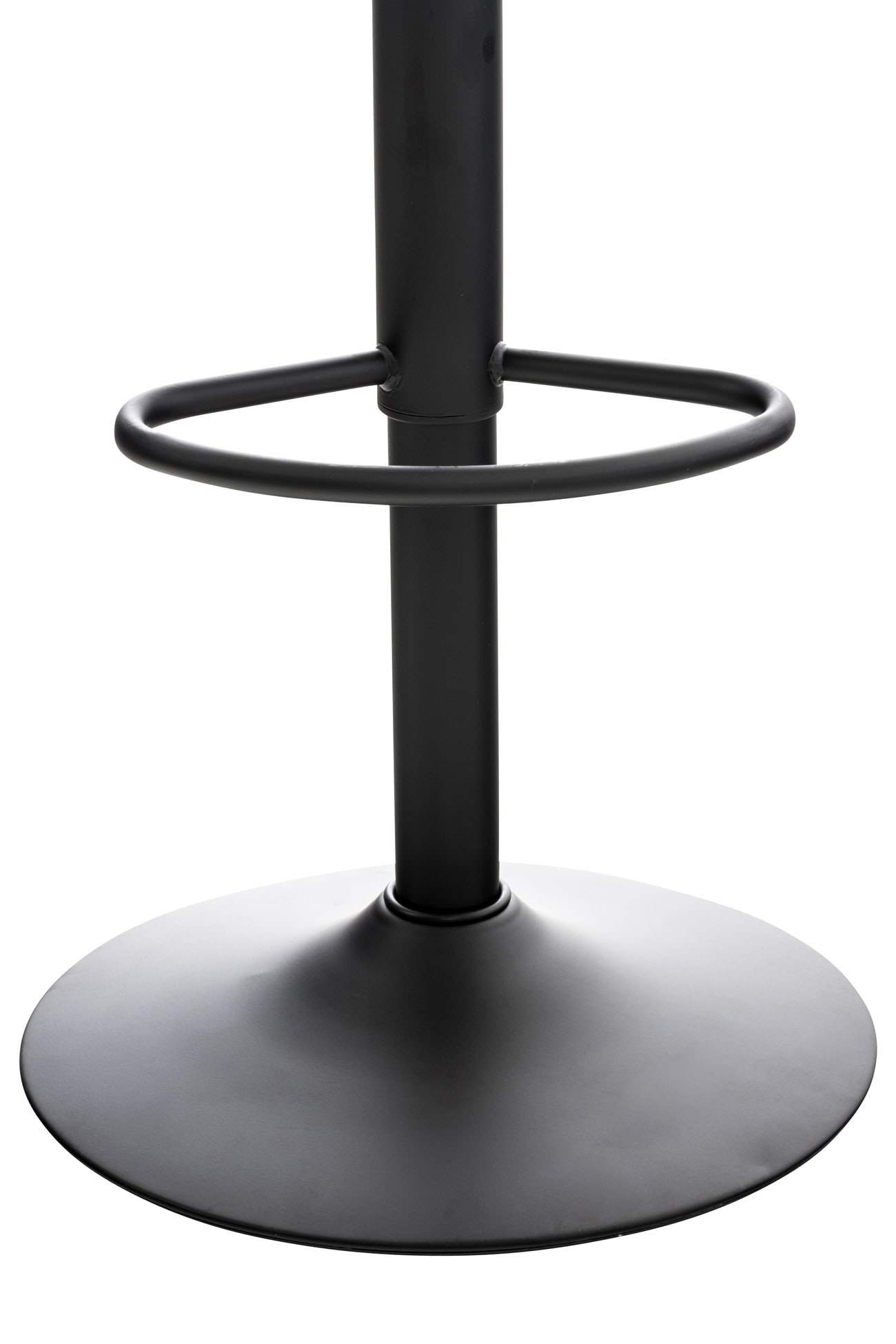CLP Set 2 Sgabelli Bar Almada in Polipropilene I Coppia Sedie Alte Bancone Girevoli Regolabili 57-78 CM, Colore:Nero