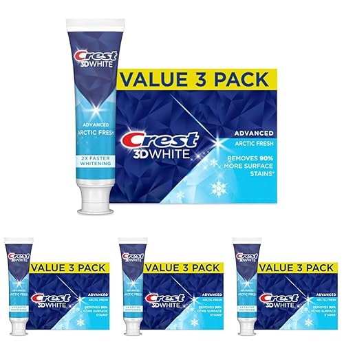 Miniatura 14 de Crest 3D White Advanced - Pasta dental blanqueadora de dientes, Arctic Fresh, 3.3 onzas, paquete de 3