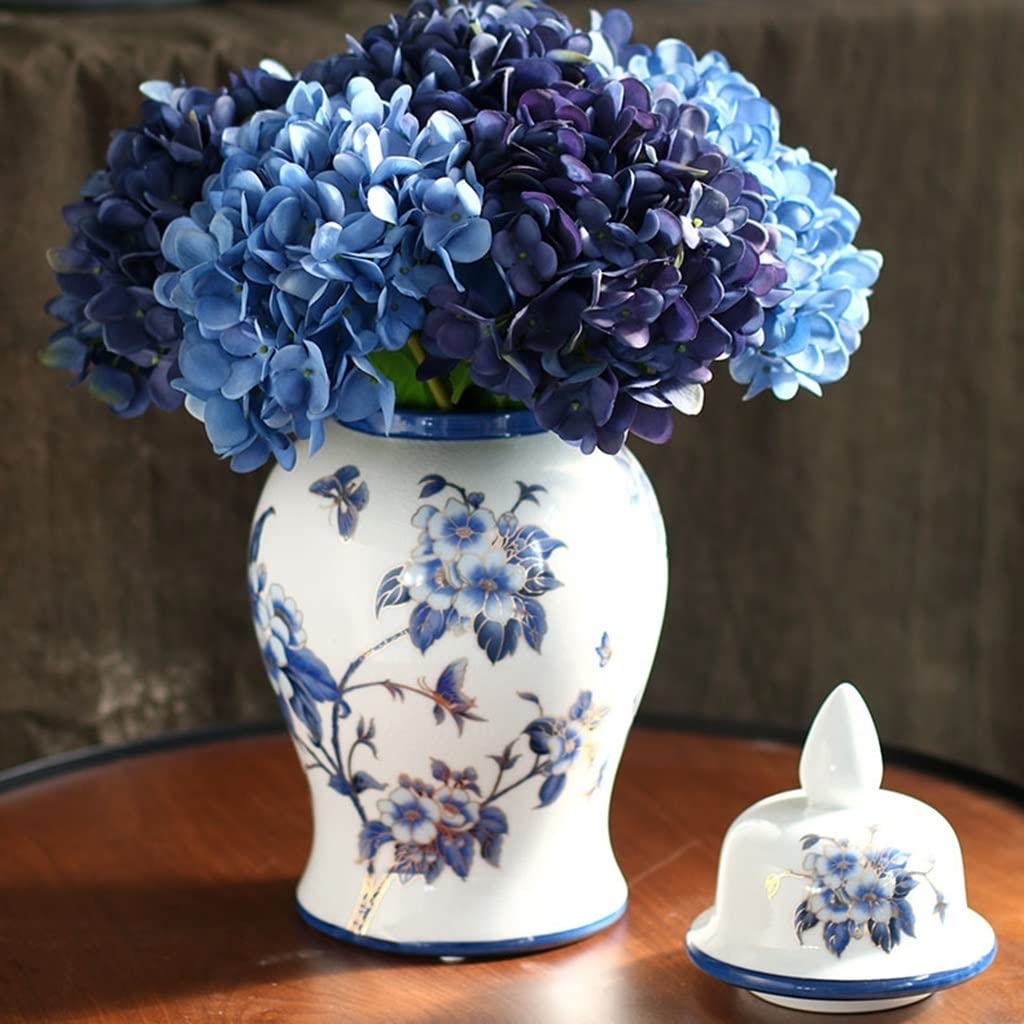 白い磁器の瓶 Amazon.co.jp: 青と白の磁器の瓶中国の陶磁器の生姜瓶、蓋、花の装飾的