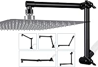 Vista 13 de G-Promise Brazo de Extensión para Cabezal de Ducha de 13 Pulgadas, Extensor de Latón Macizo Ajustable en Altura y Ángulo, Eleva o Baja la Ducha