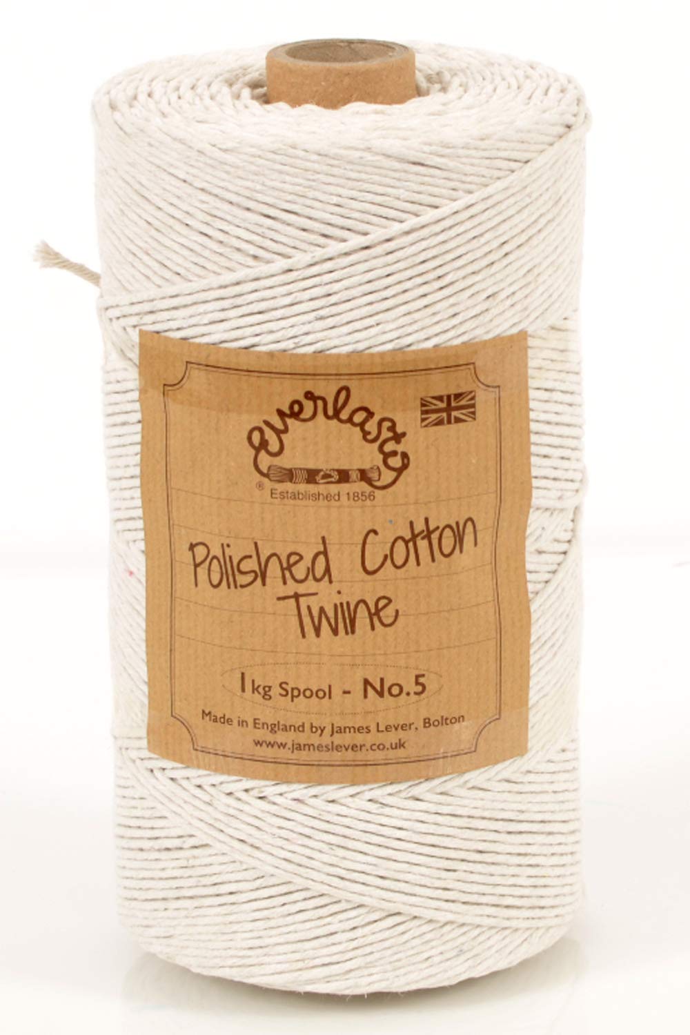 Everlasto No.5 (2Mm) Polished Cotton Twine Spool - 0.5Kg 1Kg (0.5Kg Spool)