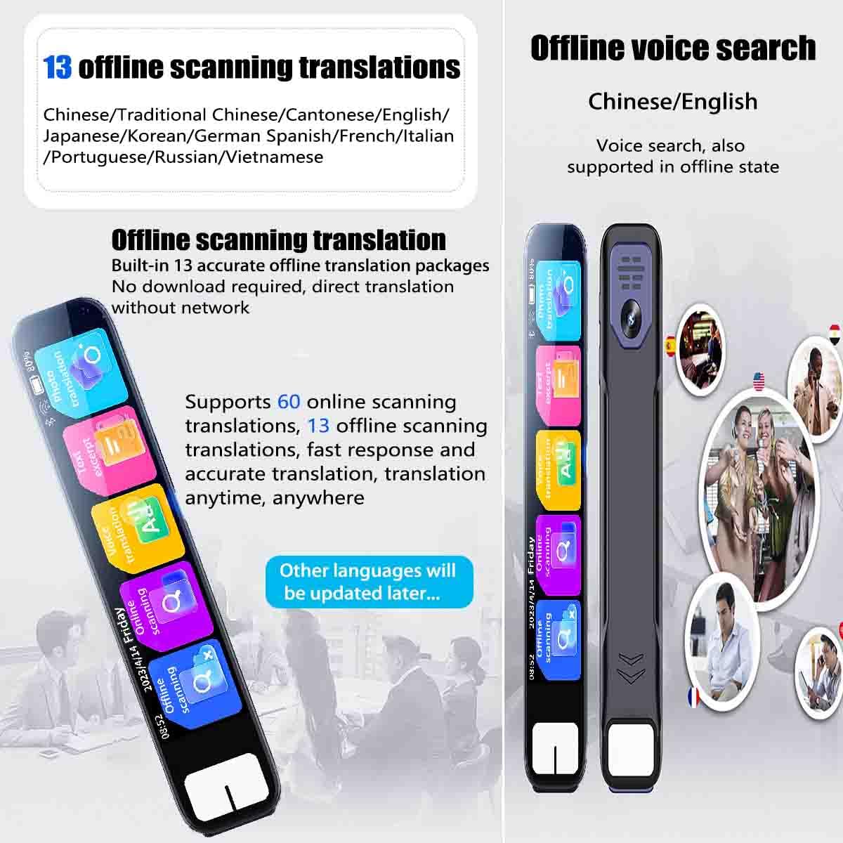 Learning Pen Smart AI Pen - Scanner With 60+ Language Translation Text To  Speech, image size:1200x1200