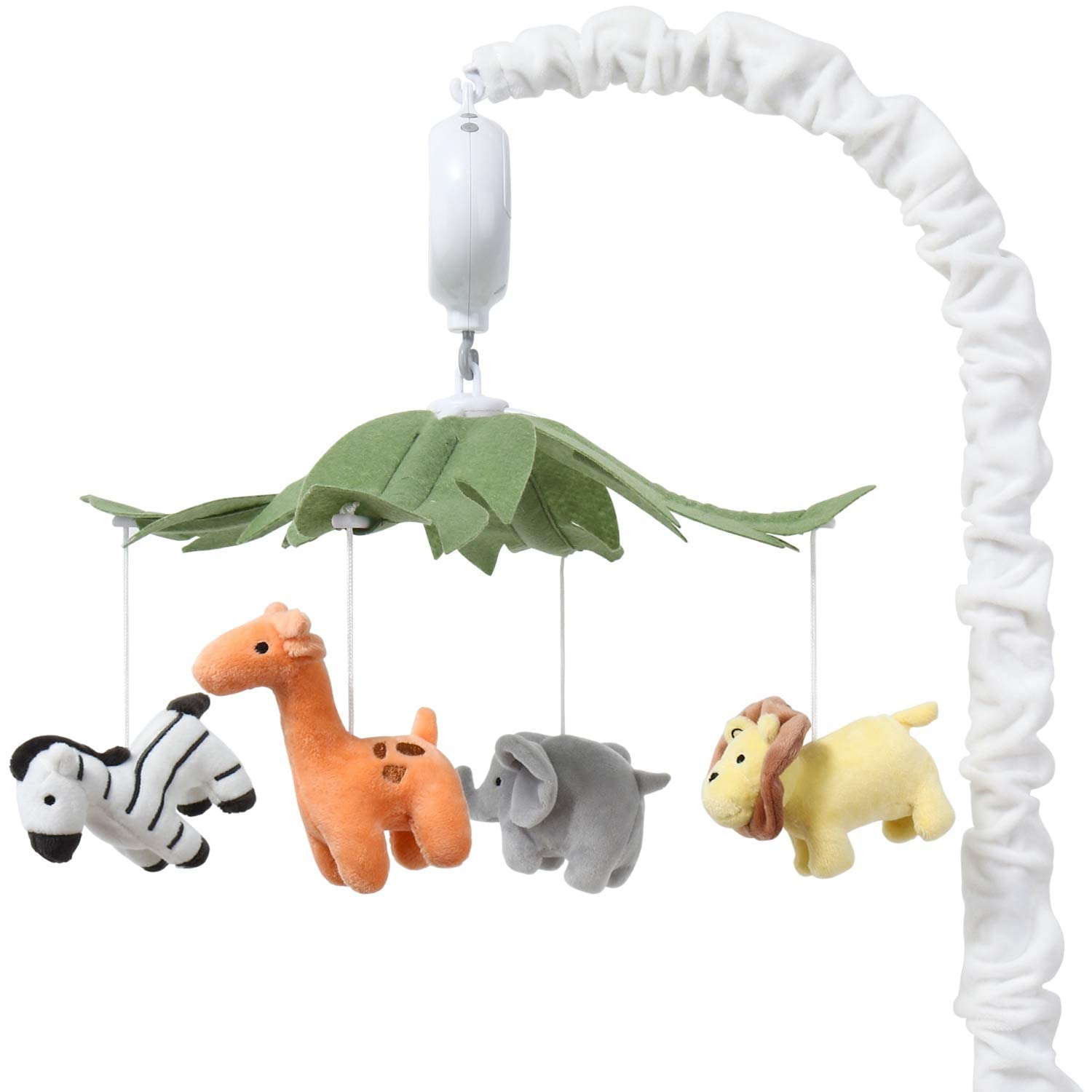 Safari Animals Musical Crib Mobile for Baby Boys & Girls | Digital Music Box with 12 lullabies