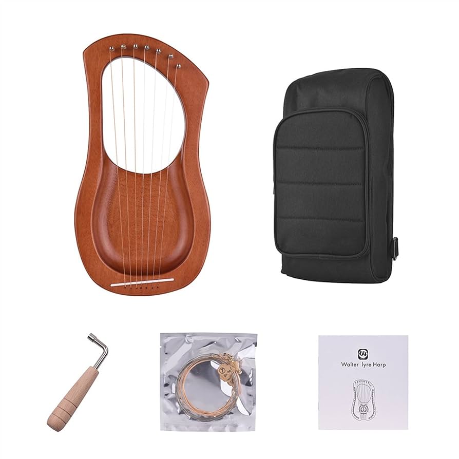 ハープ 弦楽器 楽器 ハープ本体 ケース付き オーケストラ 演奏 クラシック 希少 レア 7弦 キンダーハープ ケース付き 弦楽器 木製 レトロ 北θTK
