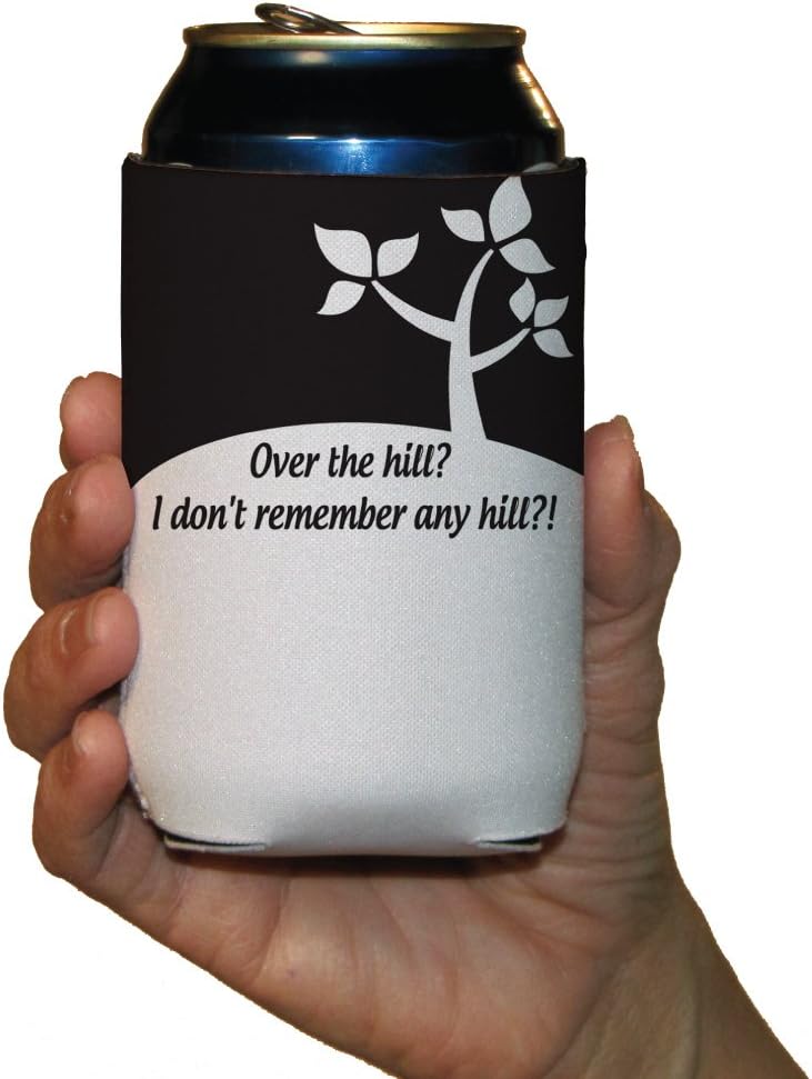 VictoryStore Can and Beverage Coolers - Birthday Party Over the Hill, Set of 6 Different Designs