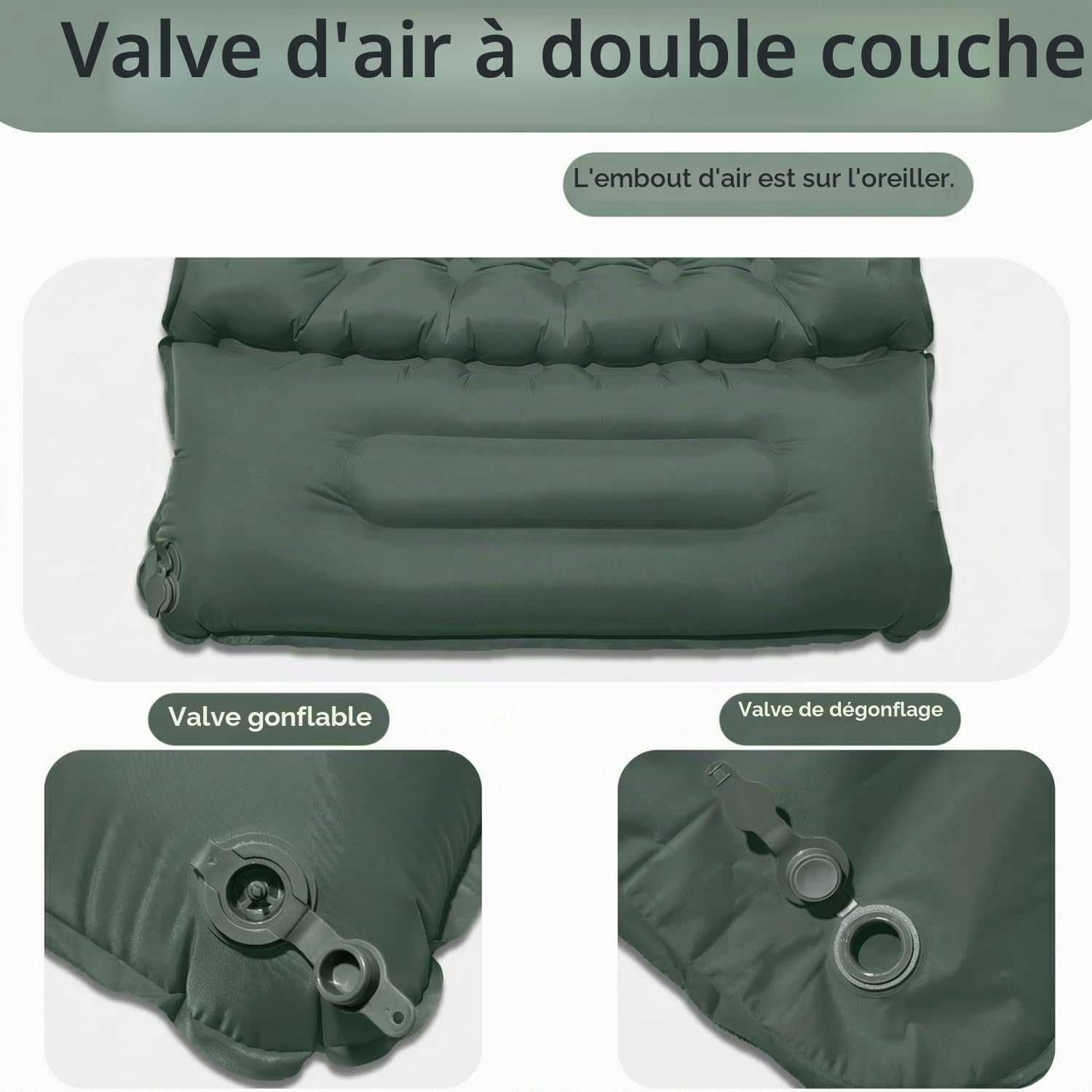 Matelas de Camping Matelas autogonflant ultraléger avec Oreiller et Pompe à Pied intégrée Matelas de Camping Gonflable Portable et Compact pour Le Trekking en Plein Air