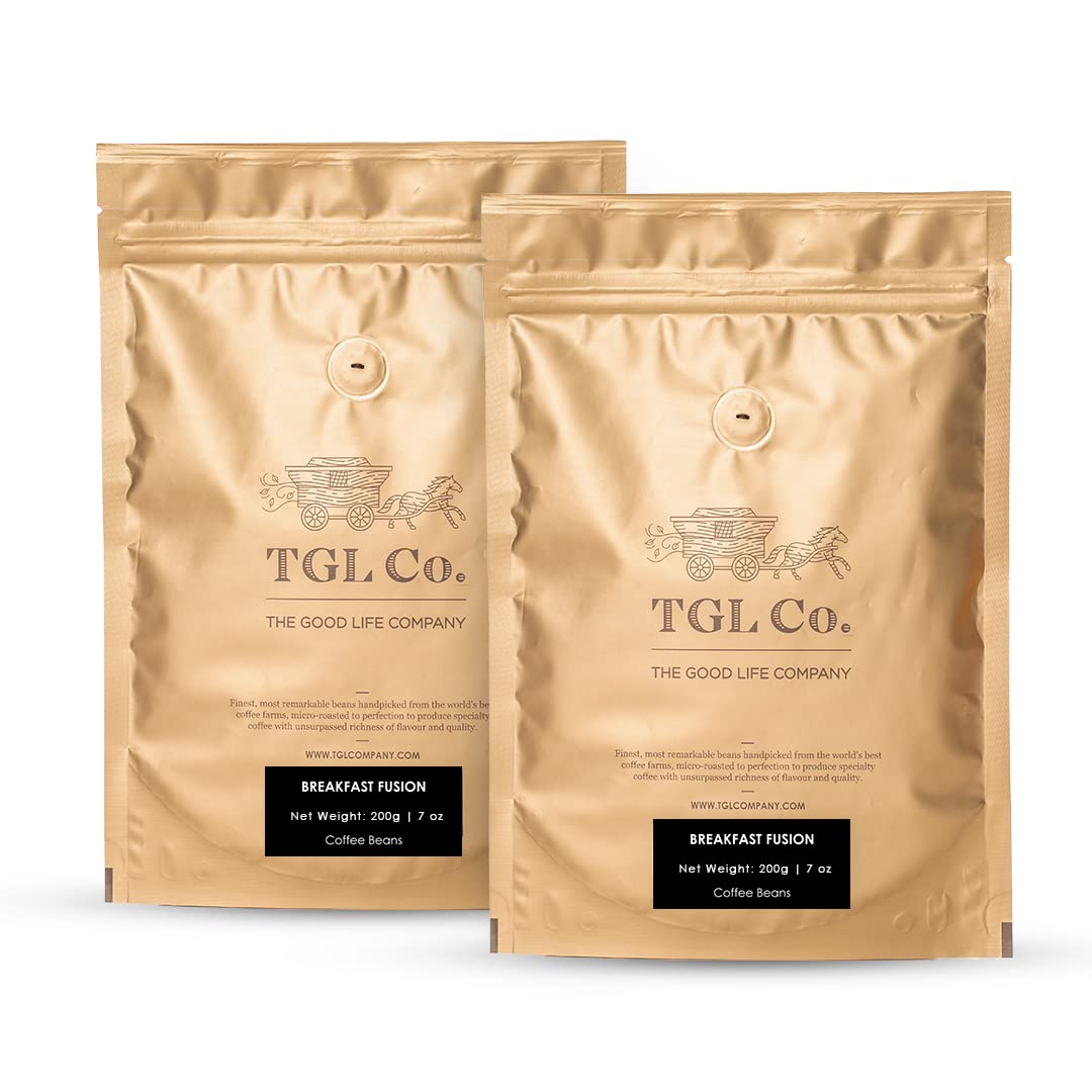 TGL Co. Breakfast Fusion - Grounded Coffee/Beans (200 Gm) pack of 2 | Anti Oxidant | Boost Energy | No Artificial Flavour | Blend of Arabica & Robusta | Medium Roast | Washed & Naturals (B0B7S5DQLQ) Amazon Price History, Amazon Price Tracker