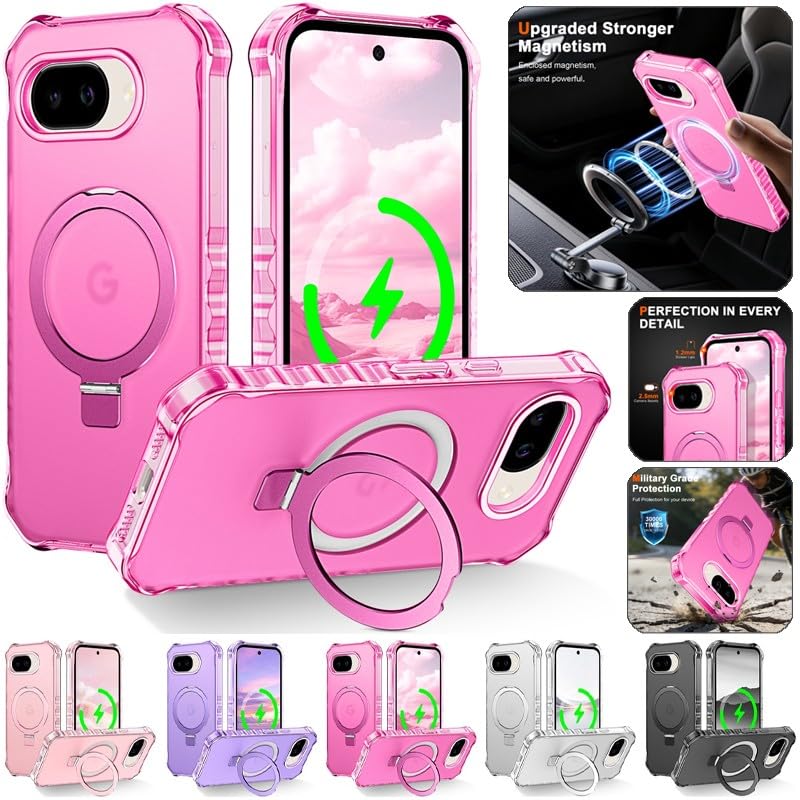 Coque Pixel 10A silicone rigide mat antichoc à anneau intégré