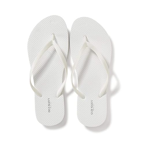 Old Navy Flip Flop Sandals for Woman, Great for Beach or Casual Wear (8, White)
