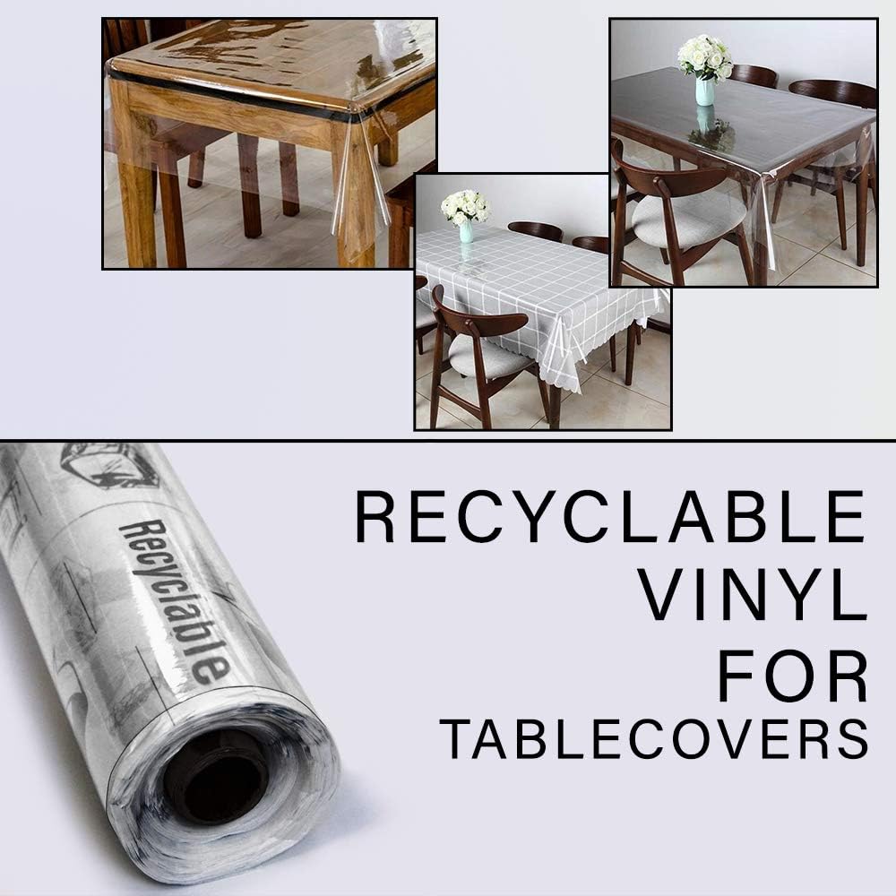 New Star Fabrics Waterproof Clear Vinyl Fabric Roll for Dining Table and Tablecloth Cover and Patio Enclosures, 4 Gauge, 25 Yards x 54 Inches