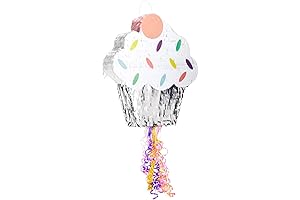 Cupcake Party Piñata - Lil'Pull String Cake Piñata for Baby Showers, Gender...