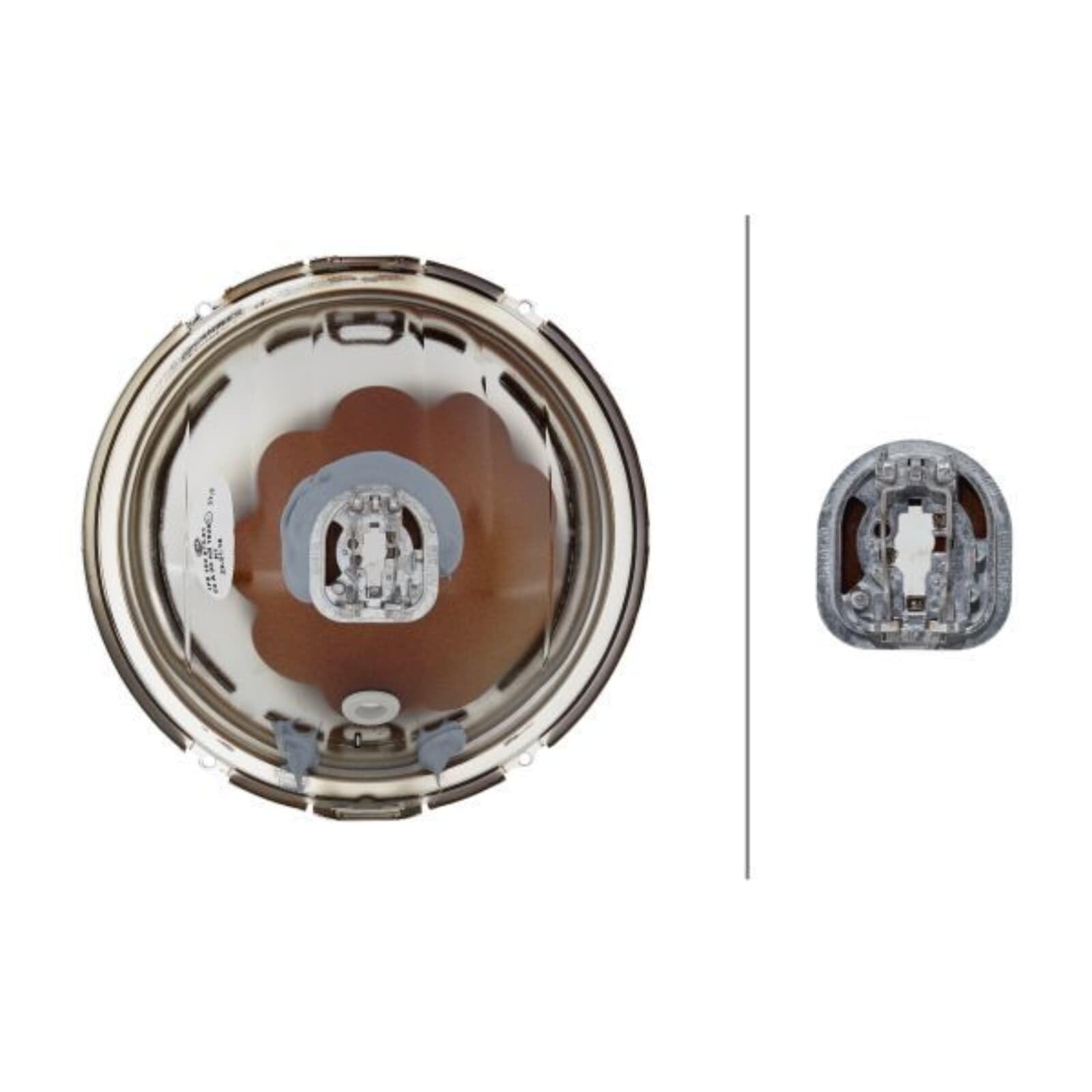 HELLA Halogen Reflektor dalekosiężny - Rallye 3000 - 12V / 24V - okrągły - Liczba referencyjna: 37.5 - Szyba rozpraszająca gładka - przezroczysty - z lewej/z prawej - 1F8 006 800-311