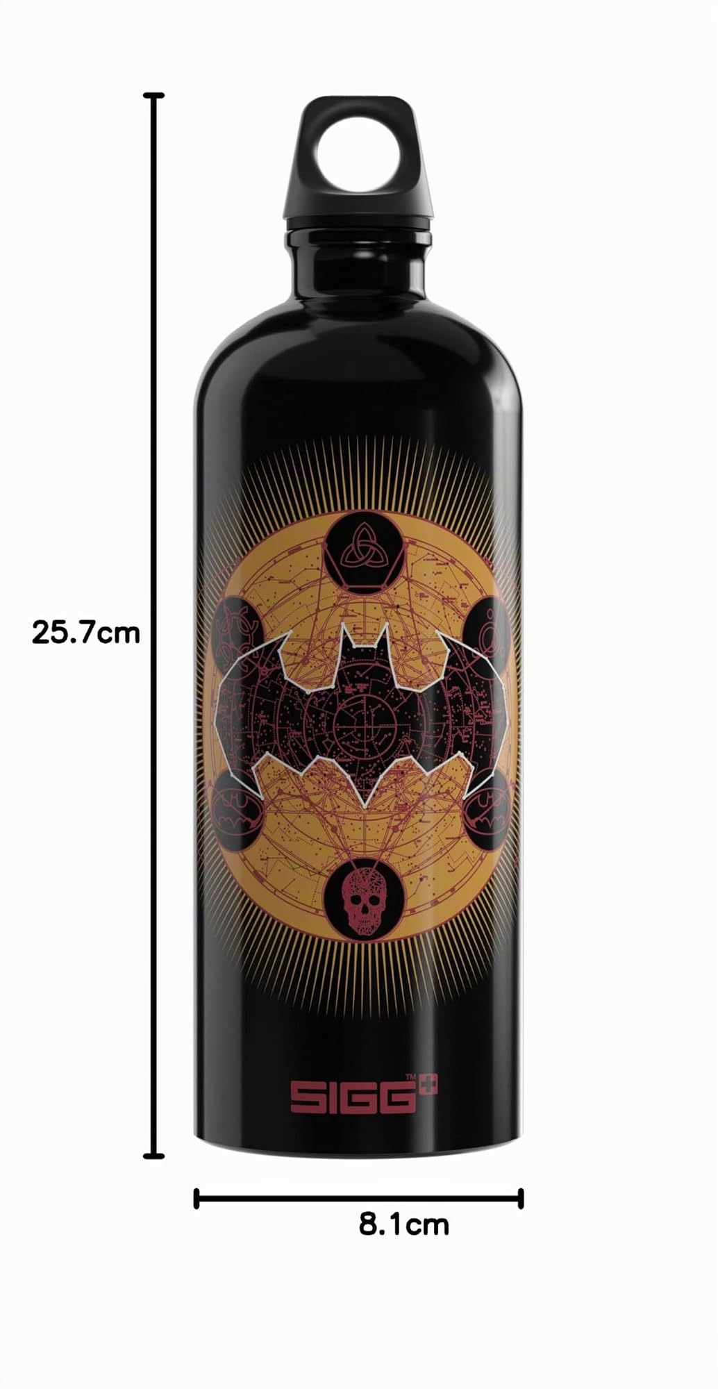 Sigg - Gourde Aluminium - Traveller Batman - Certifiée Neutre En CO2 - Convient Aux Boissons Gazeuses - Étanche & Légère - Sans BPA - 1L
