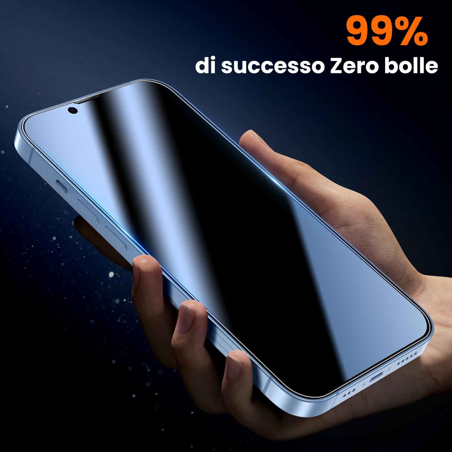 UniqueMe Pellicola protettiva privacy per iPhone 13 / iPhone 13 Pro/iPhone 14, [confezione da 2] [rimozione automatica della polvere] [installazione di allineamento automatico] vetro temperato anti