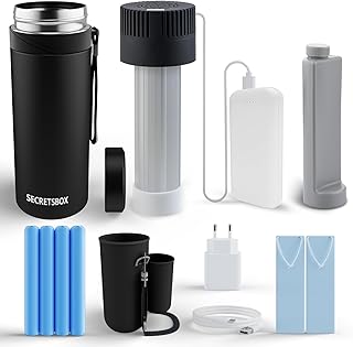 Insulin Kühlbox Elektrisch, mit Akku 20000mAh Kühlbox Medikamenten für Reise, USB Insulin Kühler 2–8 °C + 4 Kühlakkus, Mini Kühlschrank Insulin Kühltasche, TSA Zugelassen