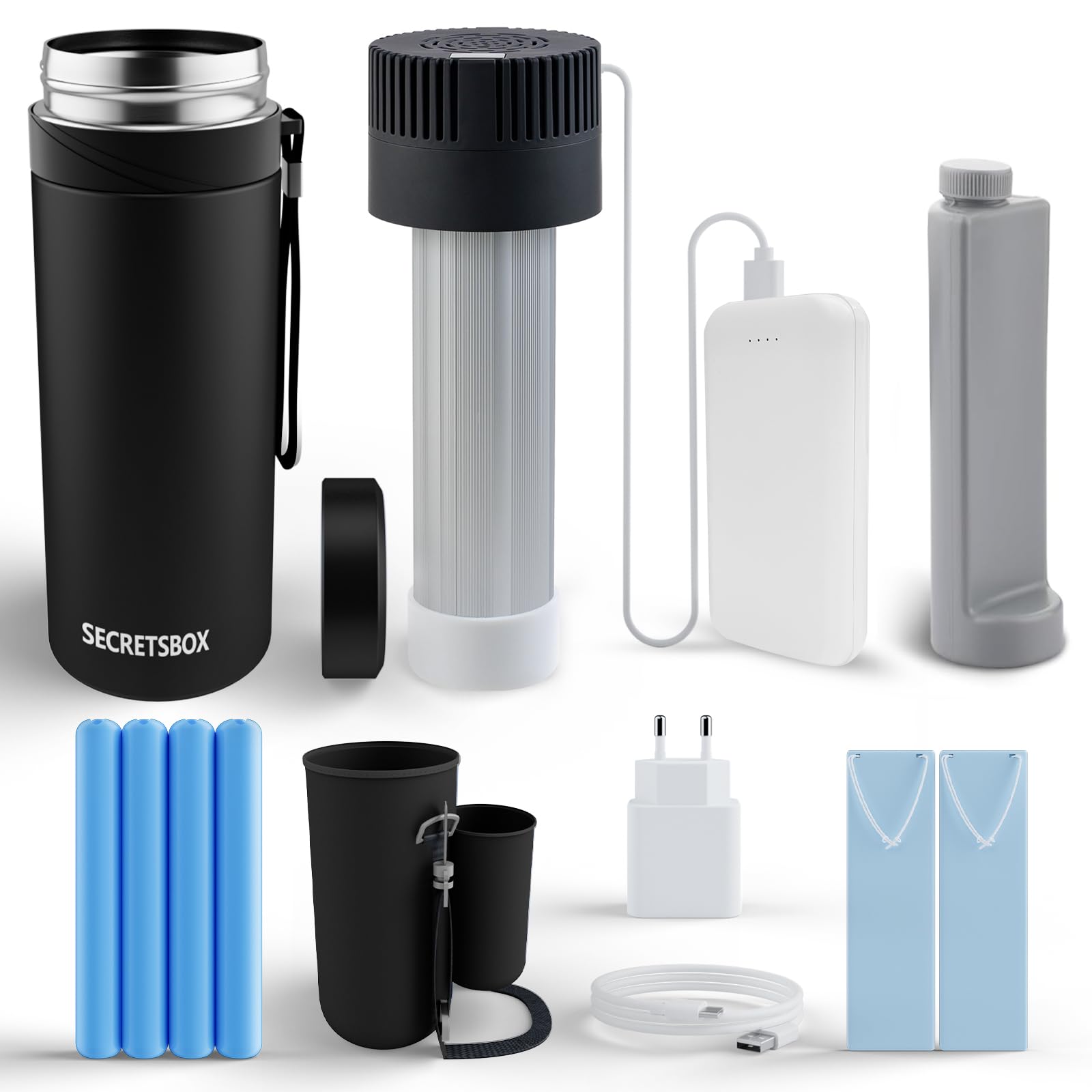 Insulin Kühlbox Elektrisch, mit Akku 20000mAh Kühlbox Medikamenten für Reise, USB Insulin Kühler 2–8 °C + 4 Kühlakkus, Mini Kühlschrank Insulin Kühltasche, TSA Zugelassen