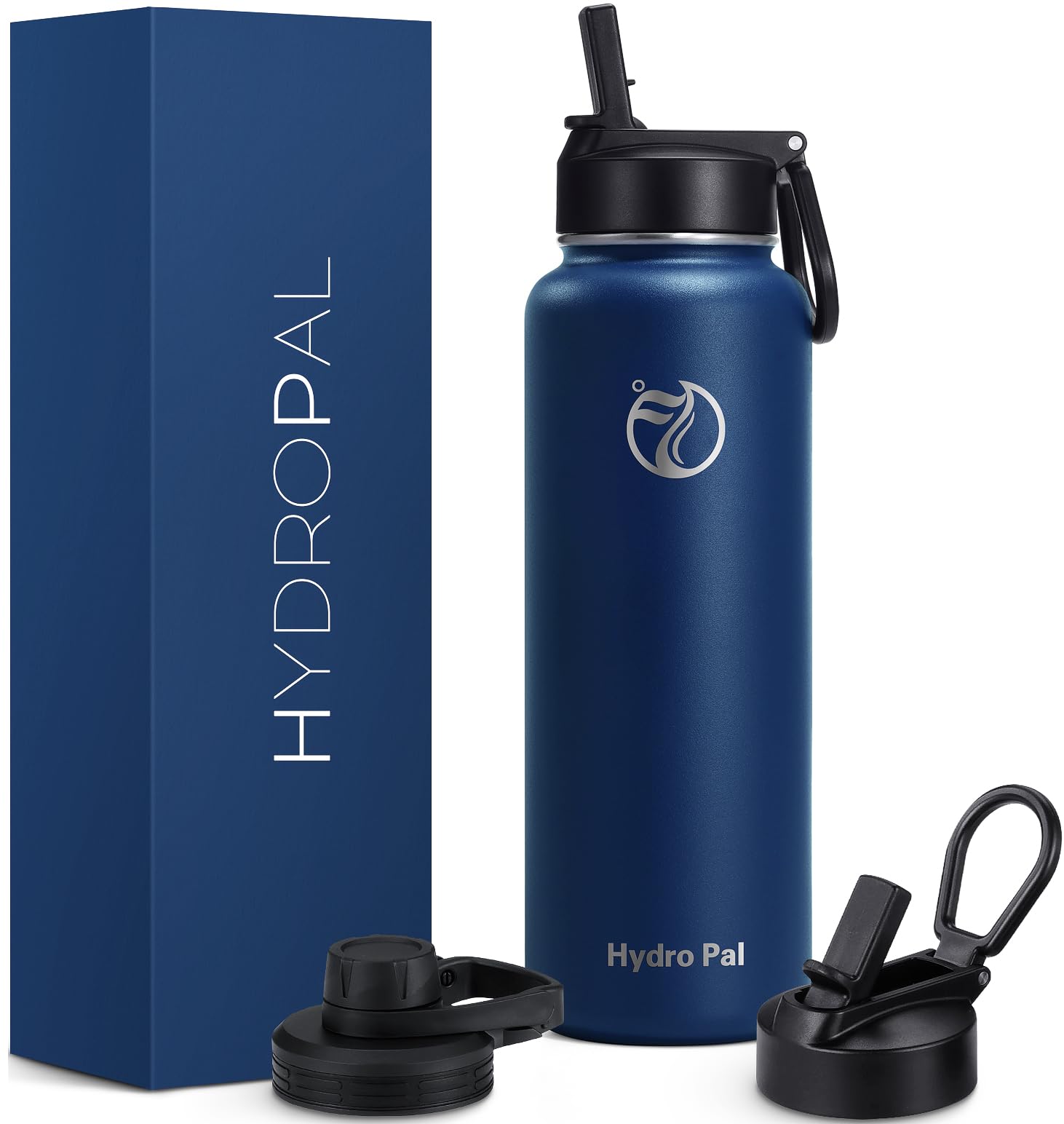 Hydropal Men's Twilight Blue Vacuum Insulated Water Bottle 750Ml Stainless Steel, Bpa Free, Leakproof, 12H Hot 24H Cold, With Straw & Spout Lids For Gym