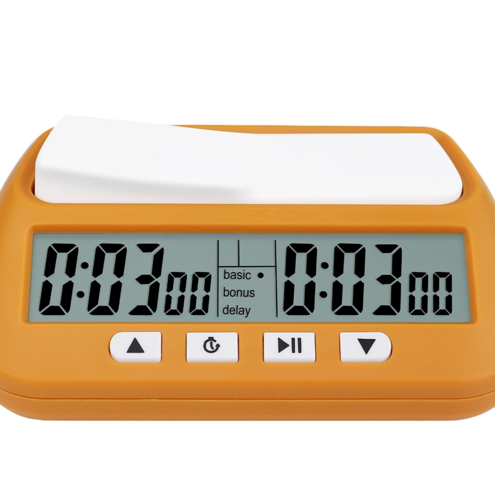 Orologio Scacchi Digitale Timer Portatile da Tavolo con Funzione di Allarme E Memoria Realizzato in Materiale Adatto per Allenamento, Giallo