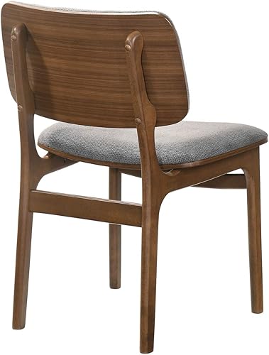 Miniatura 6 de Armen Living Lima - Juego de 2 sillas de comedor (madera, 20 pulgadas de ancho, nogalgris