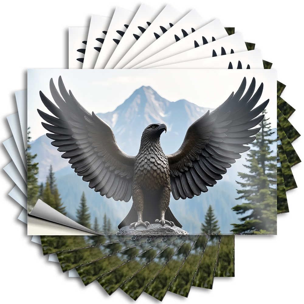Quote Wall Fall Eagle Statue in Front of Mountain Landscape for Farmers - Sweet Easy Peel Removable(12X18CM)