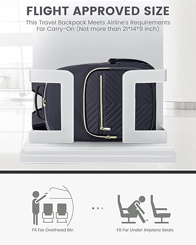 Miniatura 8 de LOVEVOOK Mochila para laptop para mujer, bolsas de trabajo de computadora de viaje de gran capacidad de 17 pulgadas, mochila de enfermería de