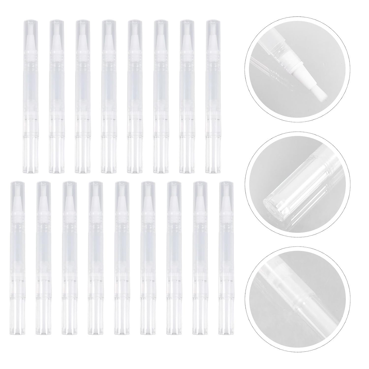 15pcs Empty Nail Oil Twist Pen 3ml Plastic Applicator