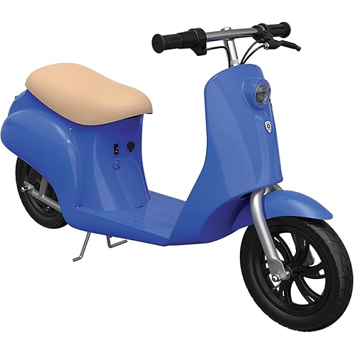 Razor Pocket Mod Electric Scooter Ride-On for Kids Ages 8+, 170 lb Max Weight – 250W Motor, Up to 15 Mph, 40-Min Run Time on High Speed, Twist-Grip Throttle, 12” Pneumatic Tires, Under Seat Storage