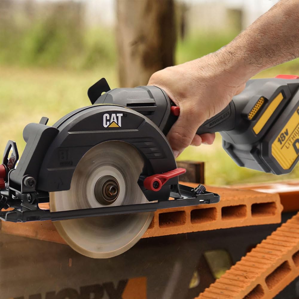 CAT DX5010B 18 Volt 120 mm Kömürsüz Profesyonel Çok Amaçlı Daire Testere (Akü Dahil Değildir)