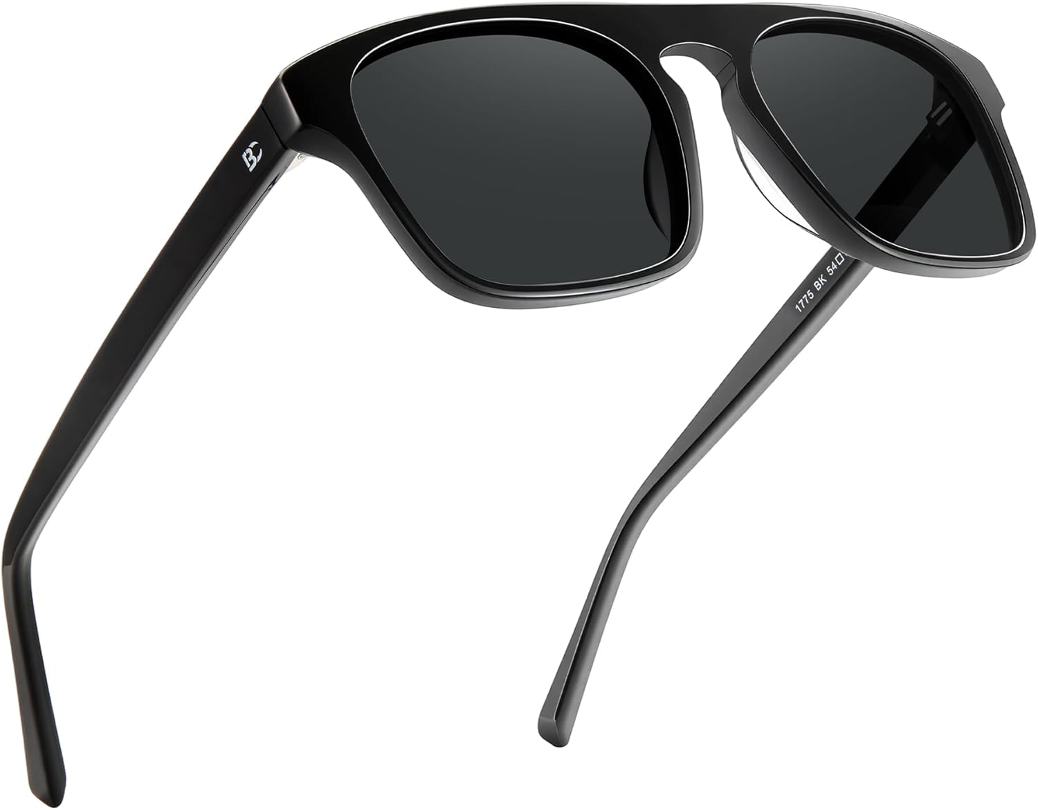 BIRCEN Mens Acetate Polarized Sunglasses: Retro Square Sun Glasses UV400 Protection Anti-Glare Shades for Driving Travel