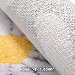 QJHOMO Gray Bathroom Rugs Cute Daisy Bath Mat White and Yellow Flower Decor Rug Non Slip Floor Carpet Microfiber Bathmat Super Absorbent Machine Washable Bathtub Mats for Shower (16x24 inch)