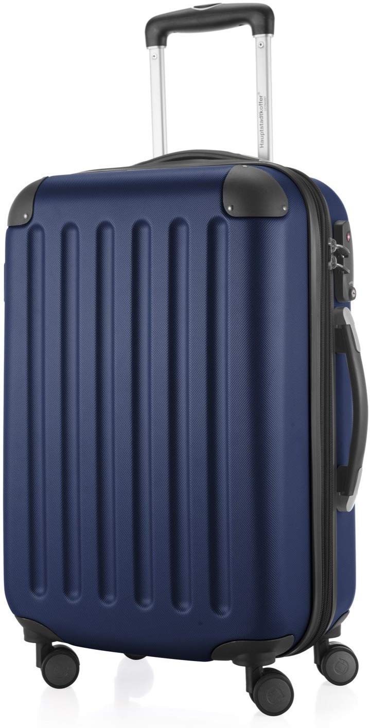 Hauptstadtkoffer Spree – Bagage à Main, 55 × 36 × 21 cm, Serrure TSA, 4 Roues, 42 litres, Valise de Voyage, Valise Rigide, Trolley, Bagage Cabine, Extensible, Bleu foncé - 4