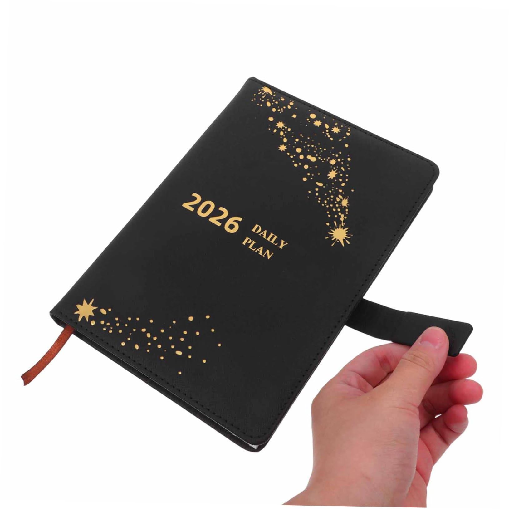 PLAFOPE Agenda Planificateur Quotidien avec Index Mensuel Carnet de Notes Portable pour Bureau et Voyages