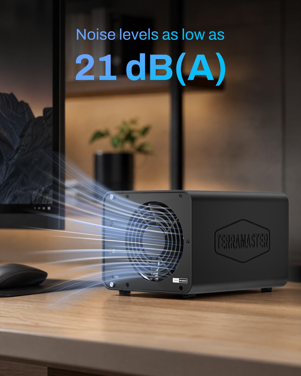 TERRAMASTER D8 Hybrid 2 HDD NVMe Enclosure - 4 HDD + 4 NVMe SSD, USB 3.2 Gen 2 10Gbps Type-C USB Storage, 8 dischi singoli supportati, Plug and Play (senza disco)