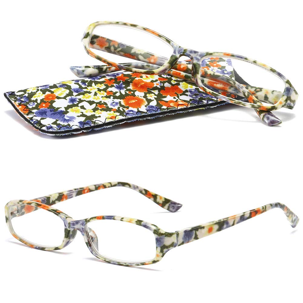 VEVESMUNDO Gafas de Lectura Mujer Hombre Compactas Portatiles Flores Anteojos Para Leer con Colores Bolsillo 1.0 1.25 1.5 1.75 2.0 2.25 2.5 2.75 3.0 3.5 4.0 — view 11