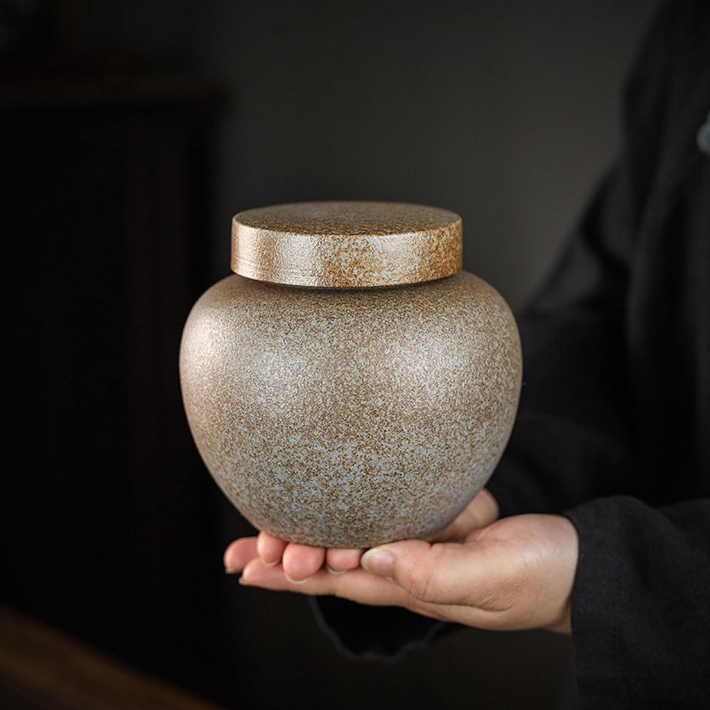 Puszka do herbaty retro kamionka puszka na herbatę czarna herbata zielona herbata pojemnik do przechowywania 850 ml ceramiczny suszone owoce przekąska pojemnik na herbatę
