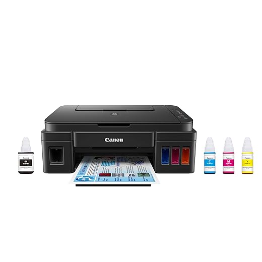 Canon G3200 All-In-One Wireless Supertank (MegaTank) Printer| Copier| Scanner| and Mobile Printing, Black, 6.5" x 17.6" x 13" (0630C002)