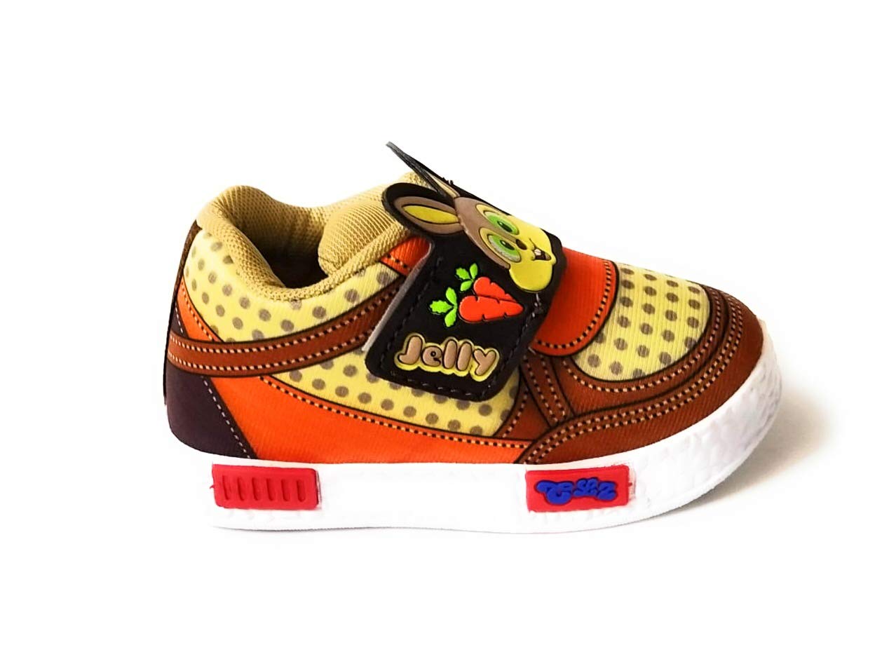 Coolz Baby Unisex Casual First Walking Shoes Jelly for 1-4 Years Boys and Girls (Brown, 2_Years)