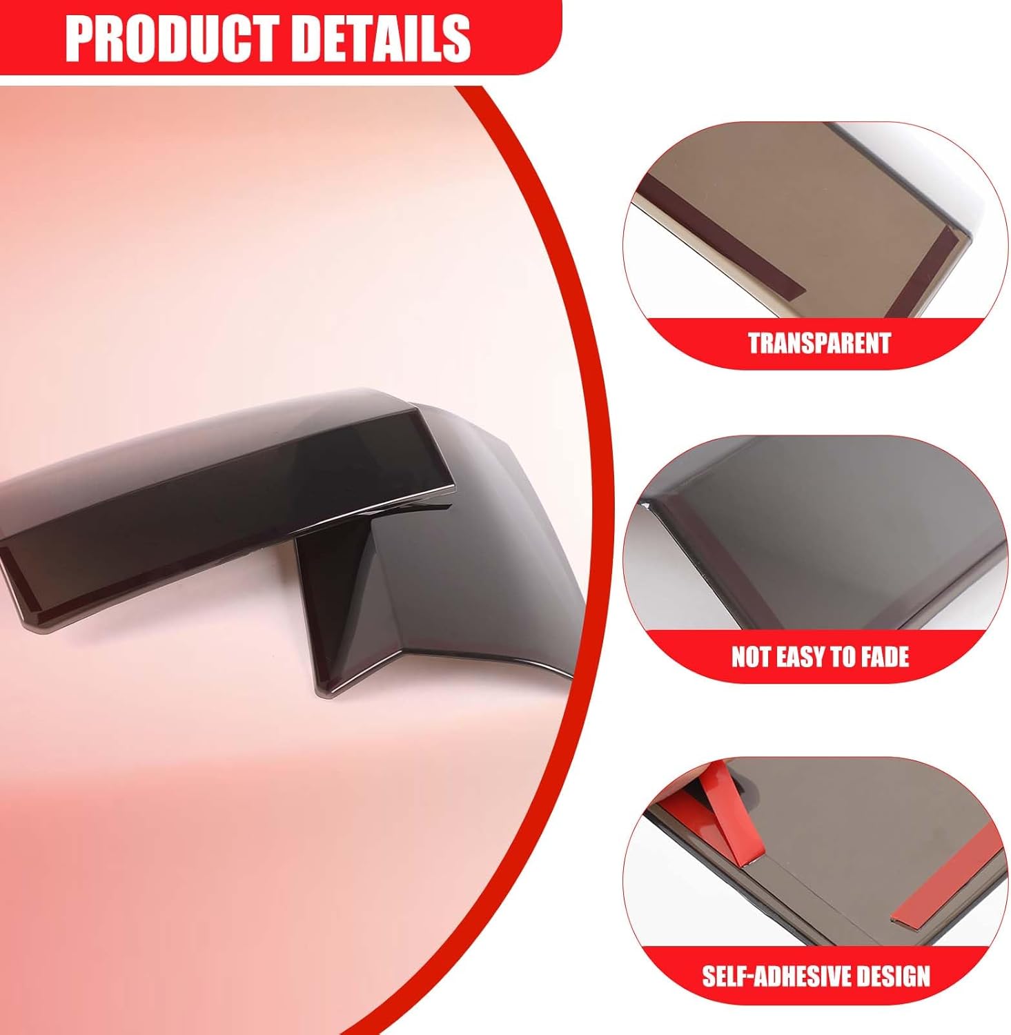 Yinanlutos Taillight Cover Trim Compatible with Hummer EV Pickup Truck 2024 2025 2026 Accessories Smoked Rear Tail Light Trim Cover Exterior Protection Decoration Accessories 2pcs