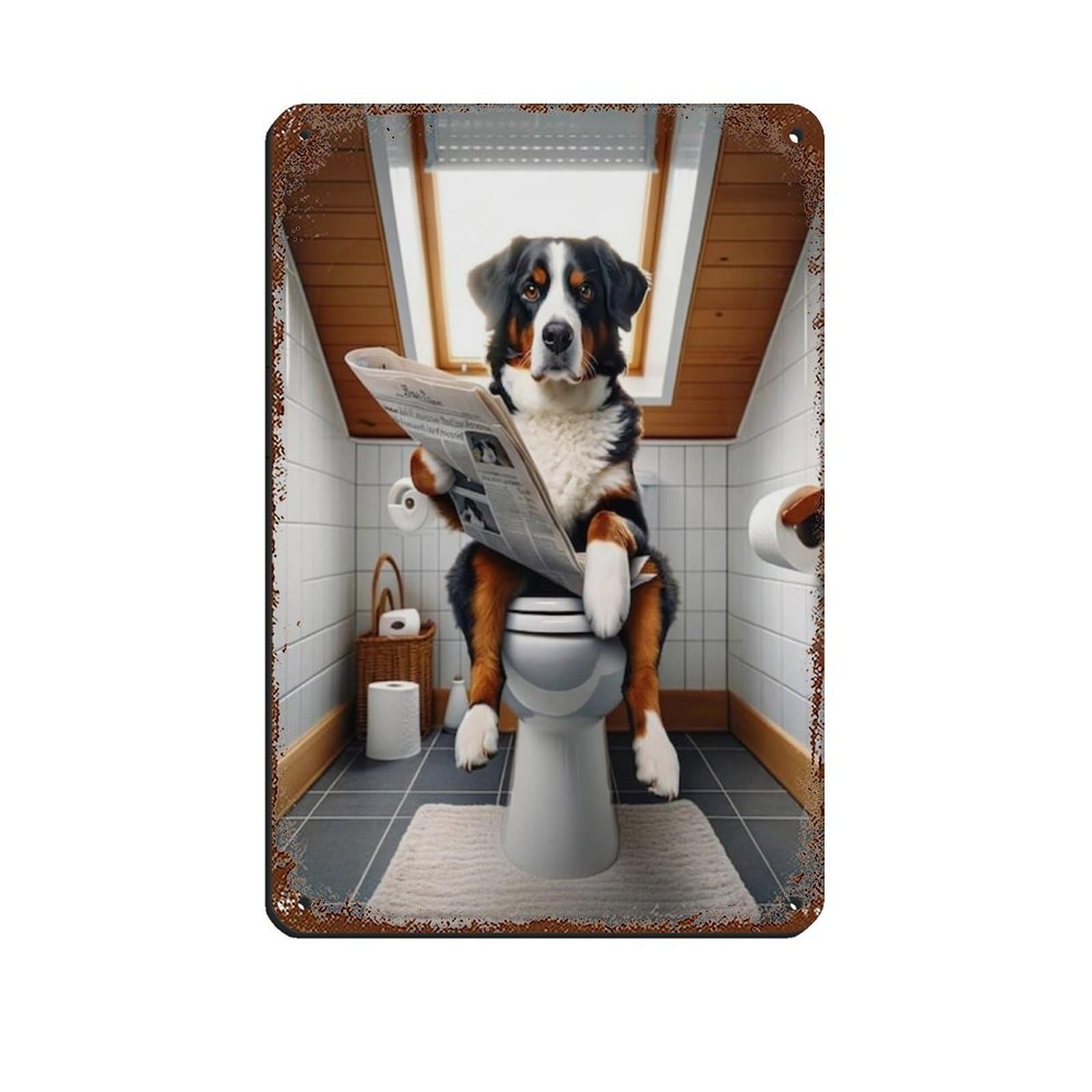 Lxwnze 20L X 30W Cm Appenzeller Sennenhund Tin Sign Vintage Metal Pub Club Cafe Bar Home Wall Art Decoration Poster Retro 8X12inch(20X30cm)
