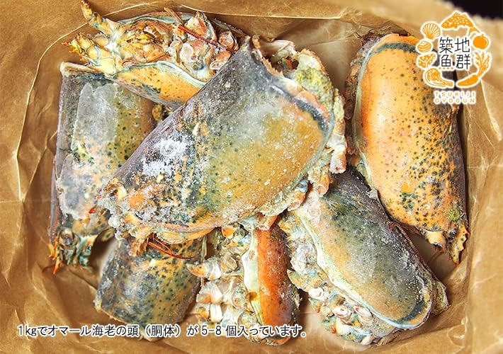 築地魚群 オマールヘッド オマール海老の頭 アメリカ カナダ産 1kg分 超安い品質