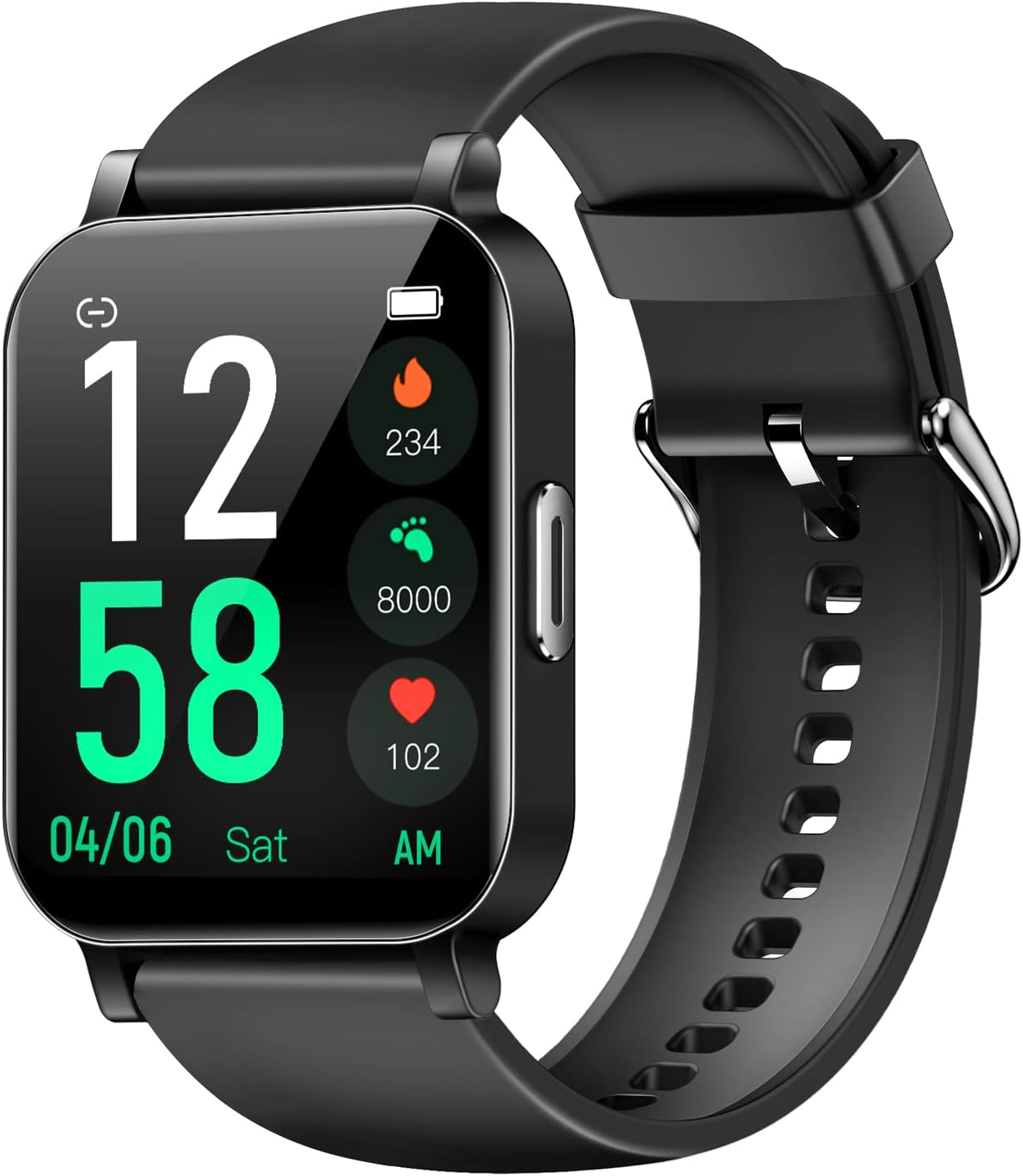Amazon.com: Eurans Reloj inteligente, reloj inteligente con pantalla táctil  completa, rastreador de fitness con monitor de frecuencia cardíaca y SpO2,  reloj podómetro impermeable IP68 para mujeres y hombres, compatible con  teléfonos iOS