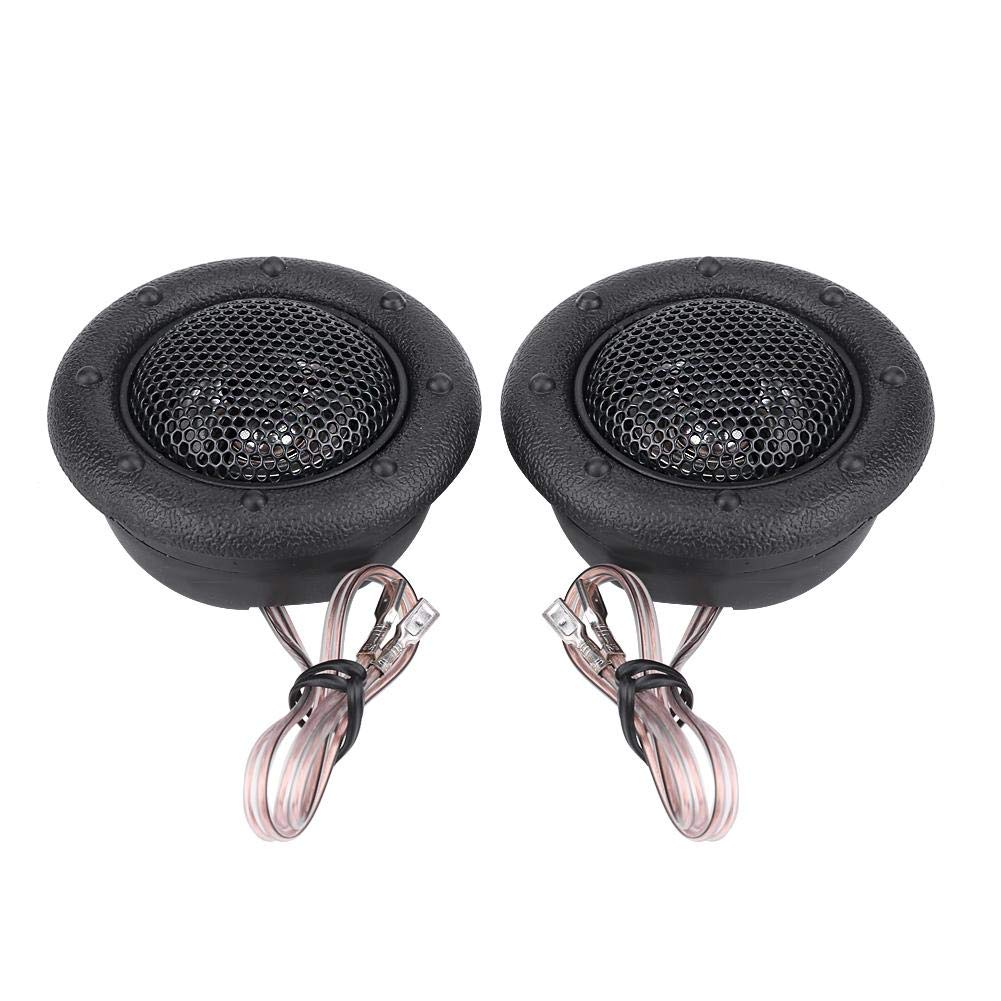 Acouto Car Tweeters Audio Speaker, 12V 150W Car Tweeters Kit Mini Super Power Dome Audio Speaker Tweeters Loudspeaker Horn Black