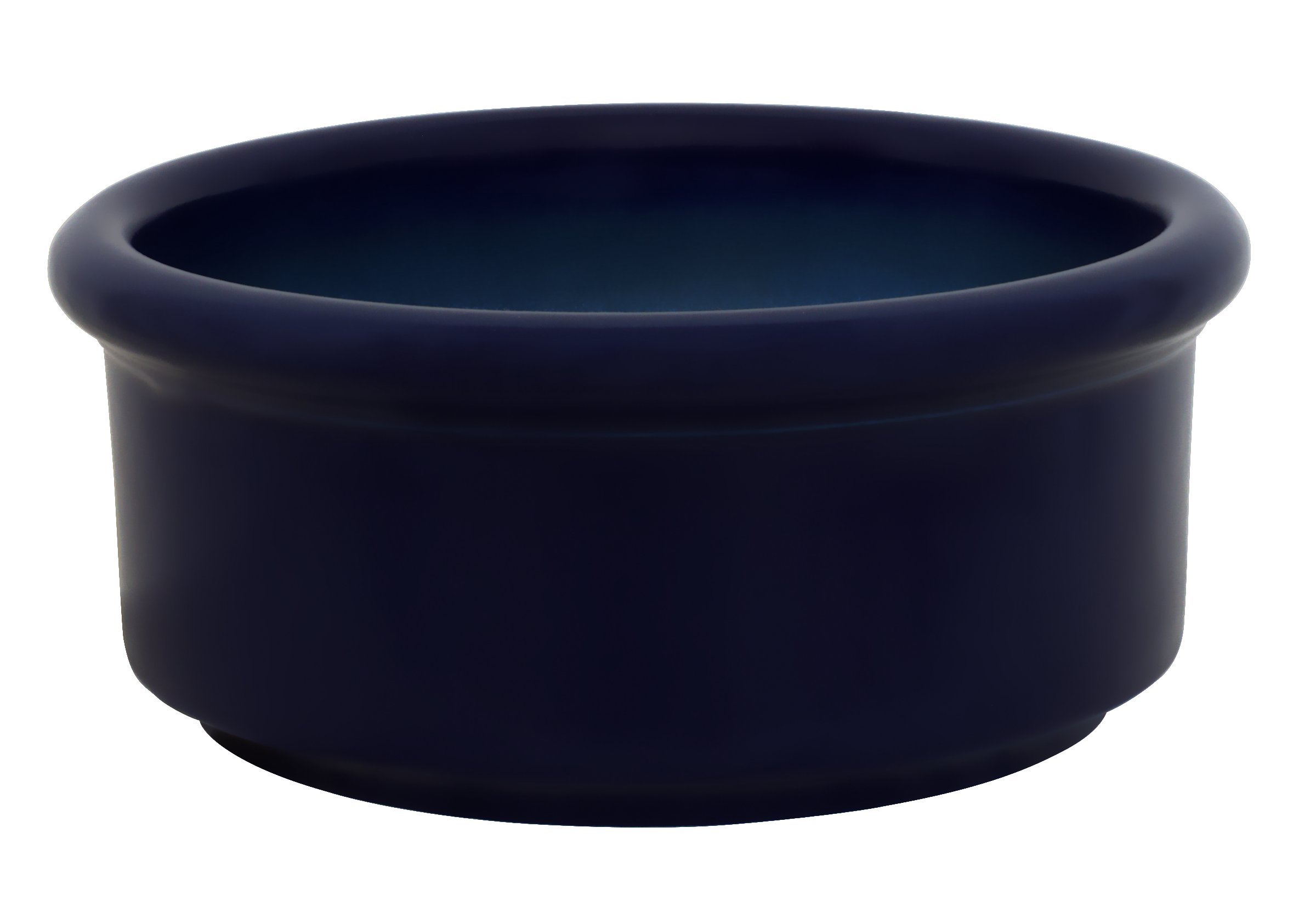 Pot de fleurs rond bleu 25x11 cm en céramique résistant au gel K&K