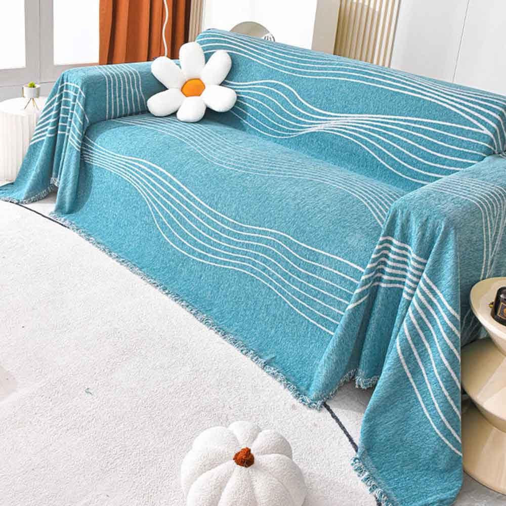 MXCZFC Sofa Throws Large 3 Seater, Throws for Sofas Large with Tassels, Non Slip Extra Large Throws for 4 Seater Sofa, for Couch, Armchair and Bed