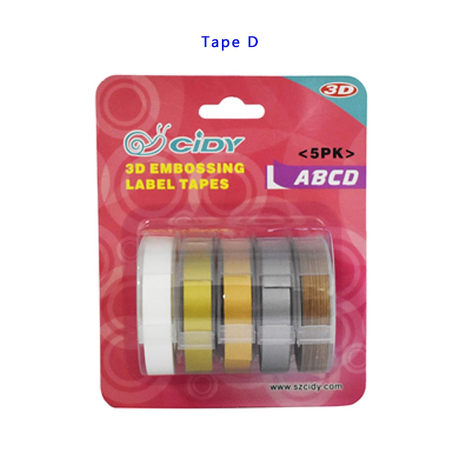 5 pz/lotto 9 MILLIMETRI Manuale Etichetta Macchina Nastro Etichetta Nastro for Motex DYMO 1610/1540/1880/12965 Macchina for Etichette Stampante FAI DA TE(Type D)
