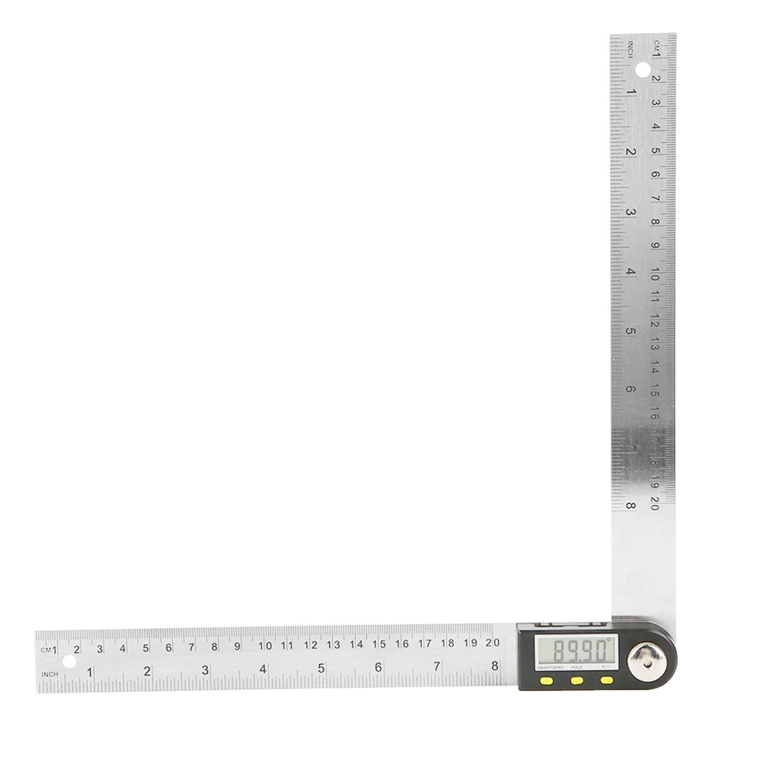 Akozon Rapporteur Règle, 0–200 mm en Acier Inoxydable électronique Goniomètre de Rapporteur numérique Viseur d'angle à Onglet Jauge Règle